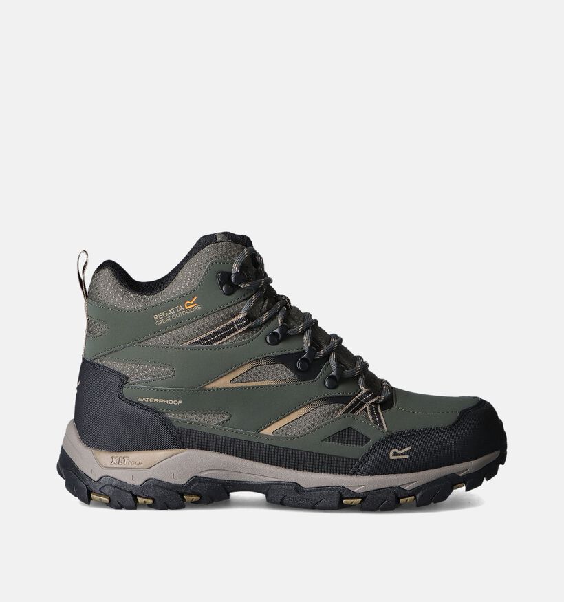 Regatta Holcombe III Chaussures de randonnée en Vert Khaki pour hommes (352347) - pour semelles orthopédiques