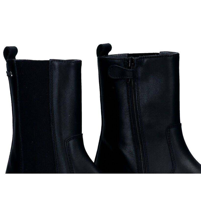 STONES and BONES Fassal Zwarte Chelsea Boots in leer (301325)