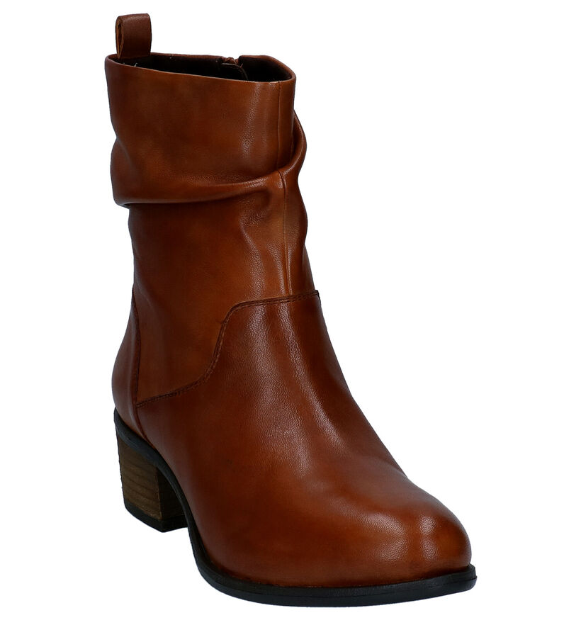 Tom Audreath hart neus SPM Miriam Cognac Enkellaarzen | Dames Enkellaarsjes