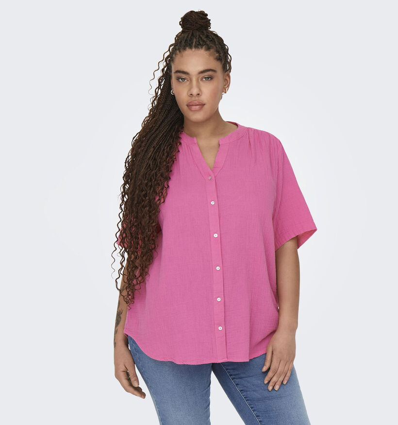 ONLY Carmakoma Thyra Blouse en Rose pour femmes (342931)