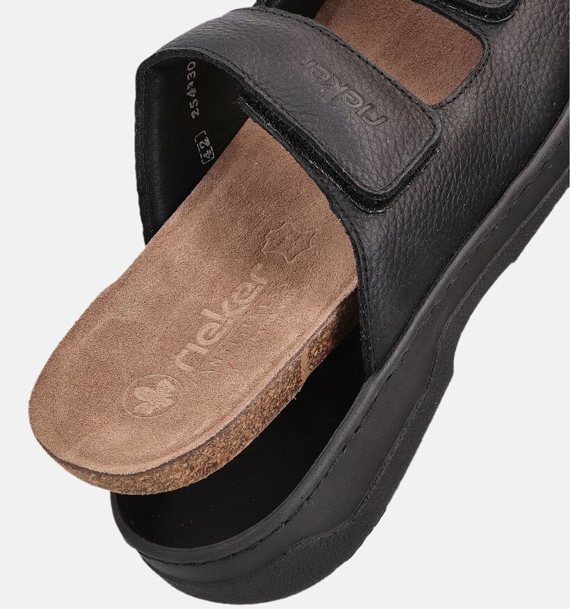 Rieker Zwarte Slippers voor Steunzolen voor heren (370494) - geschikt voor steunzolen