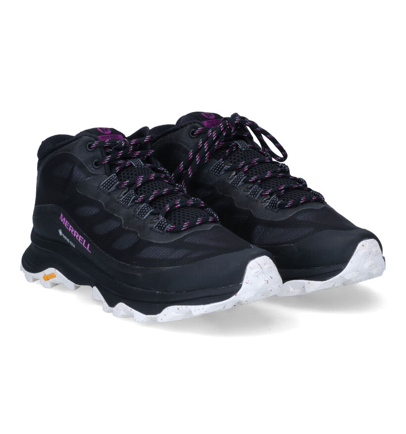 Merrell Moab Speed Mid Chaussures de randonnée en Noir pour femmes (310224) - pour semelles orthopédiques