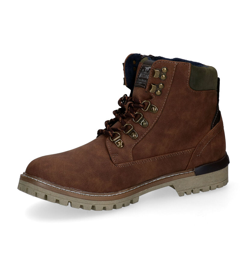 Mustang Bruine Boots in kunstleer (294369)