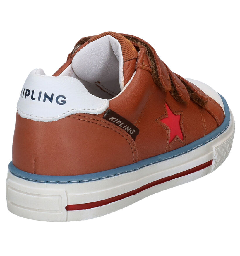 Kipling Evans Cognac Velcroschoenen in leer (289367)