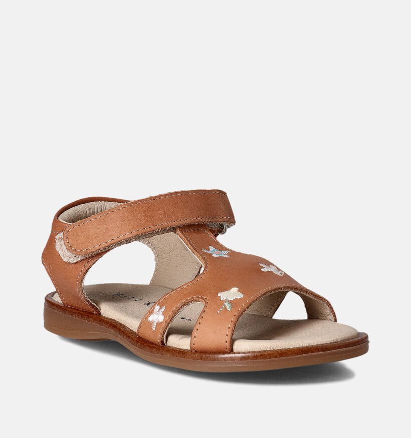 Milo & Mila Sandales en Cognac pour filles (356675)