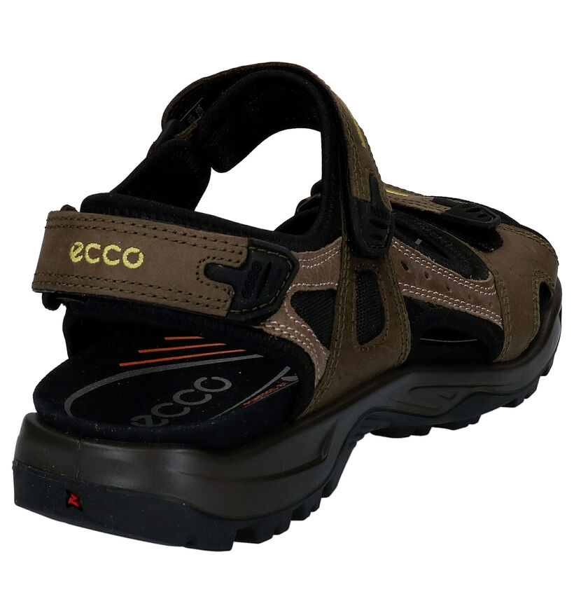 ECCO Offroad Kaki Sandalen in stof (287386)