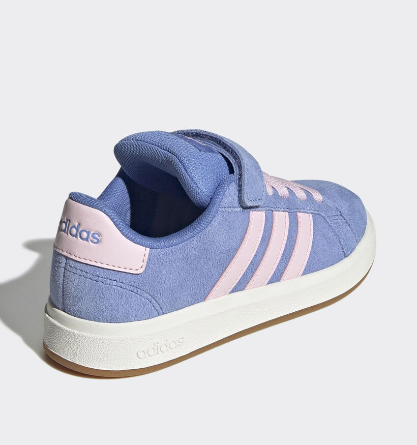 adidas Grand Court 00s Blauwe/Roze Sneakers adidas Grand Court 00s Blauwe/Roze Sneakers voor meisjes (365401) - geschikt voor steunzolen