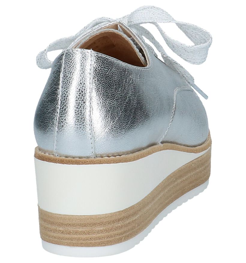 Zilveren Veterschoenen Tine's met Dikke Zolen, , pdp