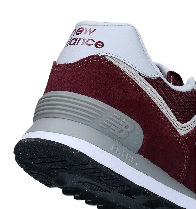 New Balance ML 574 Baskets en Bordeaux pour hommes (327266) - pour semelles orthopédiques