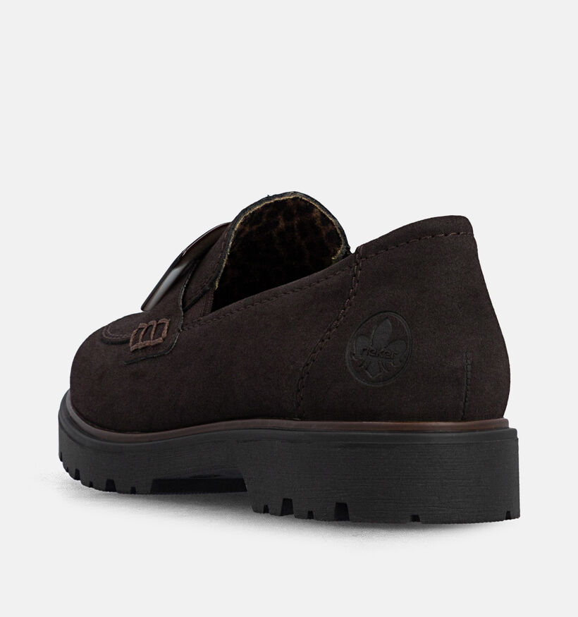Rieker Donkerbruine Loafers voor dames (376580)