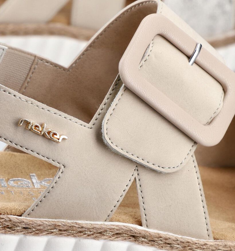 Rieker Sandales compensées en Beige pour femmes (354960)
