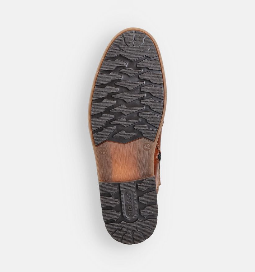 Rieker Boots &agrave; lacets en Cognac pour hommes (379815) - pour semelles orthop&eacute;diques