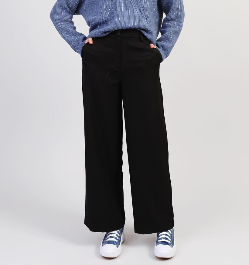 Pieces Kamil Pantalon large en Noir L30 pour femmes (351129)