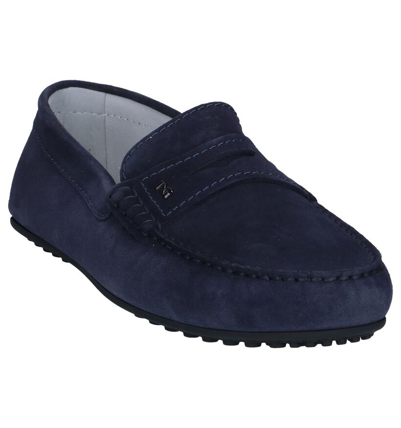 Donkerblauwe Mocassins NeroGiardini in nubuck (258208)