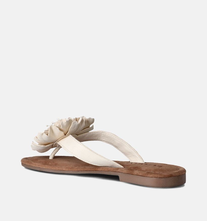Lazamani Nu-pieds plates en Beige pour femmes (357746)