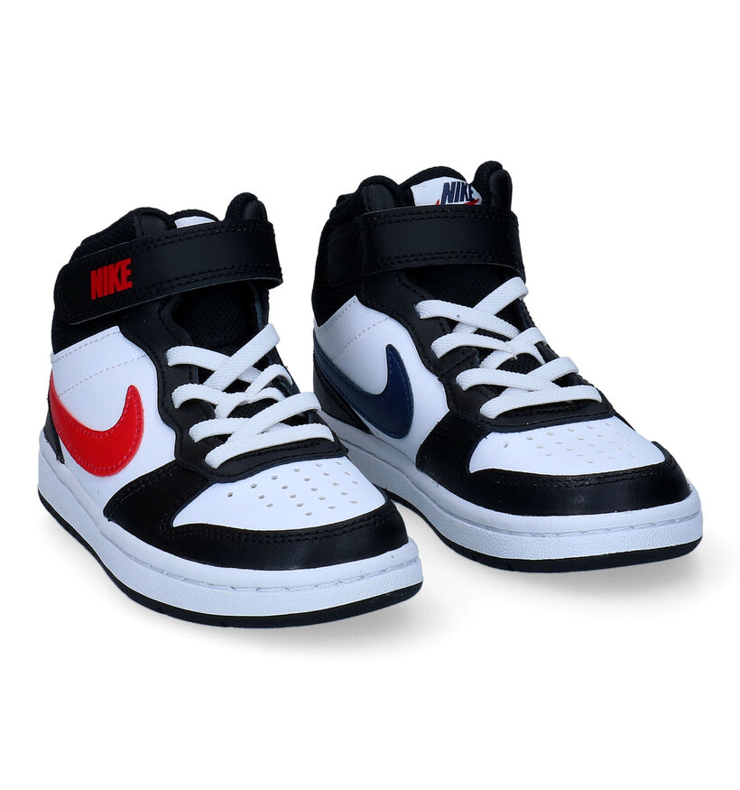 Nike Court Borough Mid 2 PS Blauwe Sneakers voor jongens, meisjes (332214)