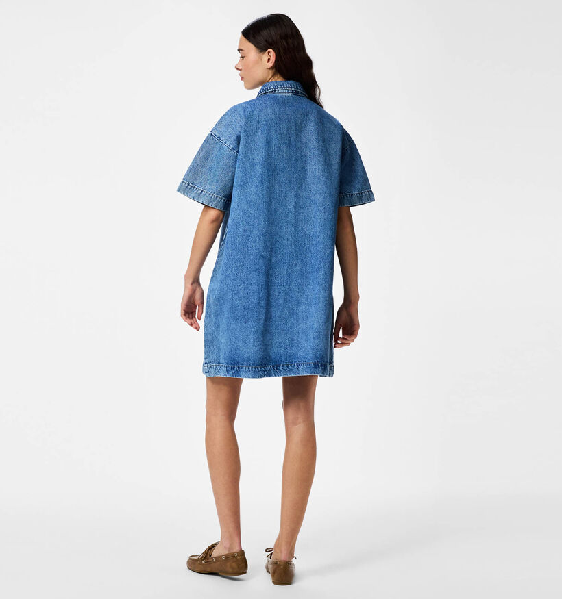 Pieces Sky A-Shape Denim Blauwe Jeansjurk voor dames (367050)