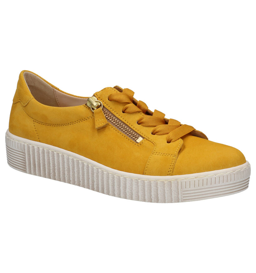 Gabor Best Fitting Chaussures à Lacets en Jaune en nubuck (271700)