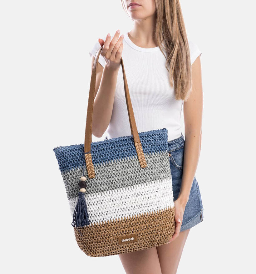 Refresh Cabas zippé  en Bleu pour femmes (358637)
