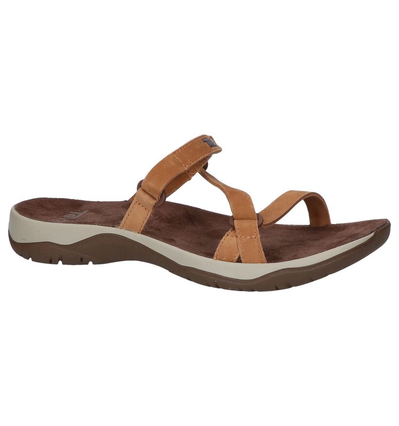 Cognac Slippers Teva Elzada Slide Leather in nubuck (242645)