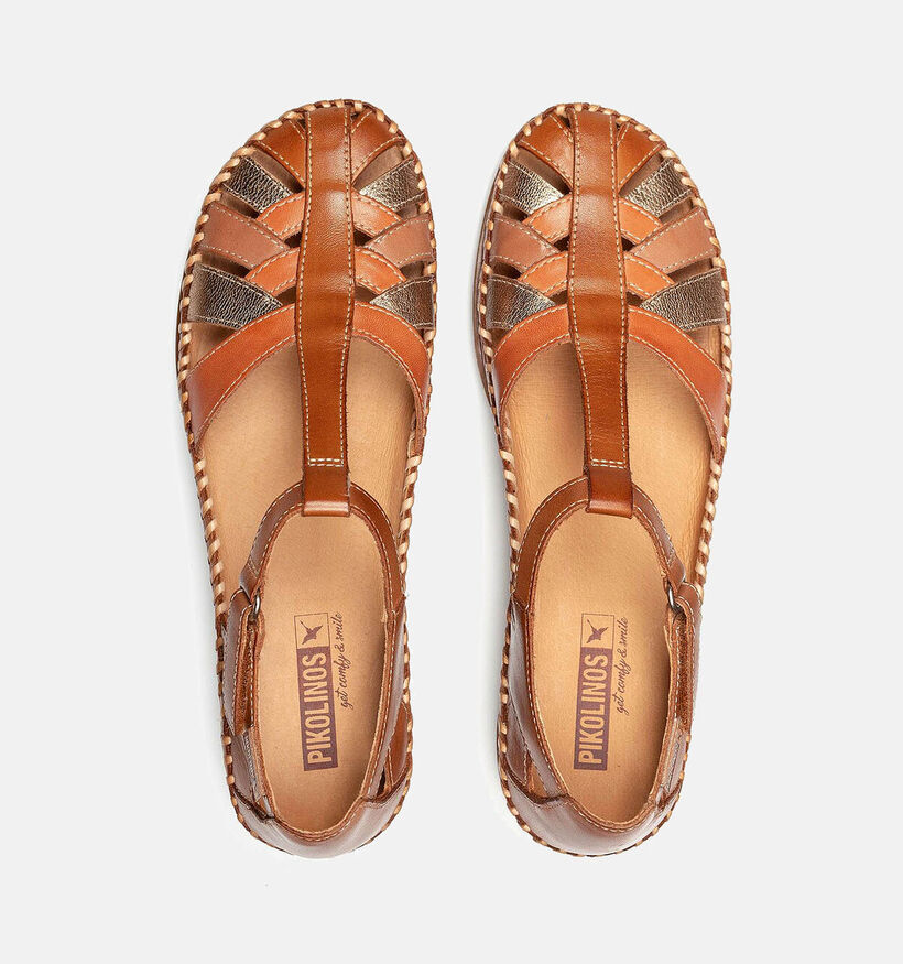 Pikolinos Cadaques Sandales plates en Cognac pour femmes (370536)