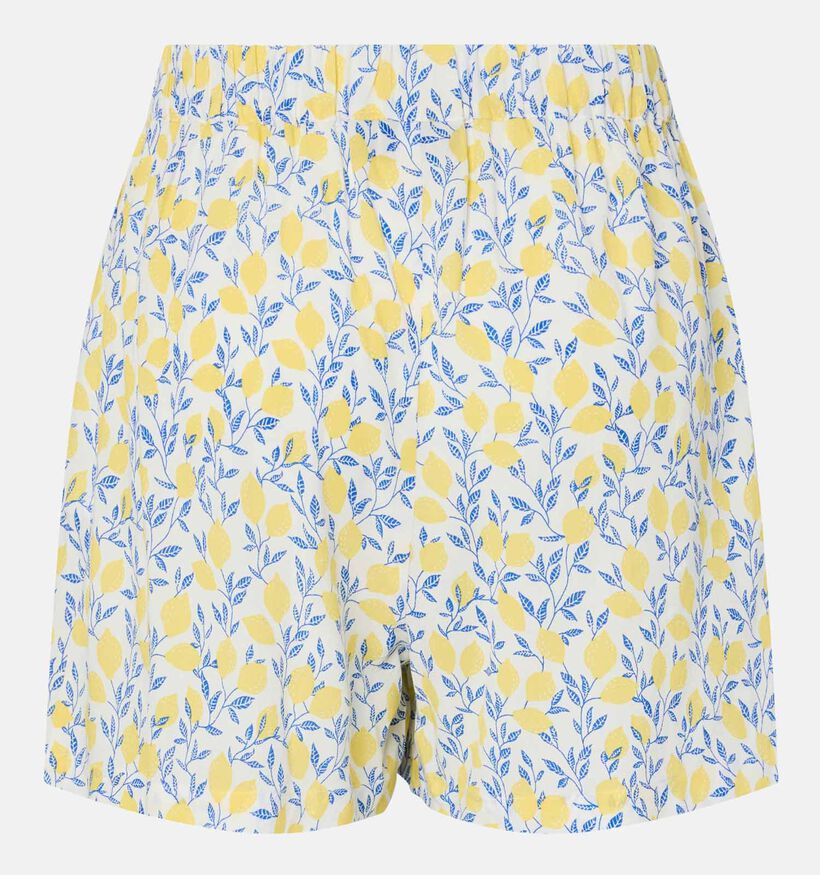 Pieces Barri Gele Short met Bloemenprint voor dames (369211)