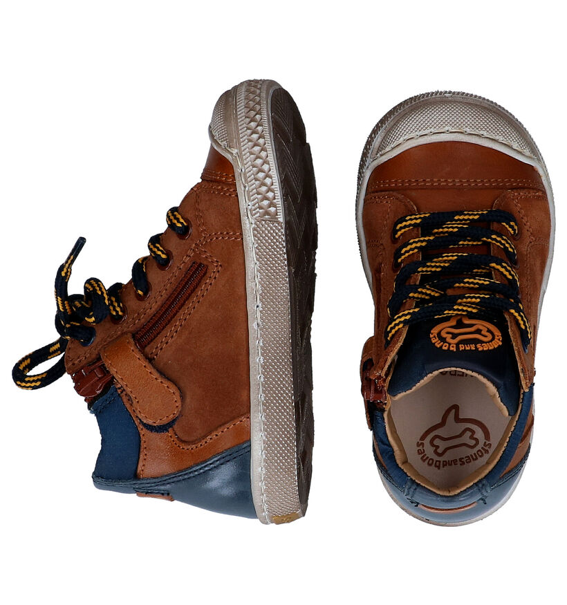 STONES and BONES Leno Chaussures enfants en Cognac en cuir (295158)