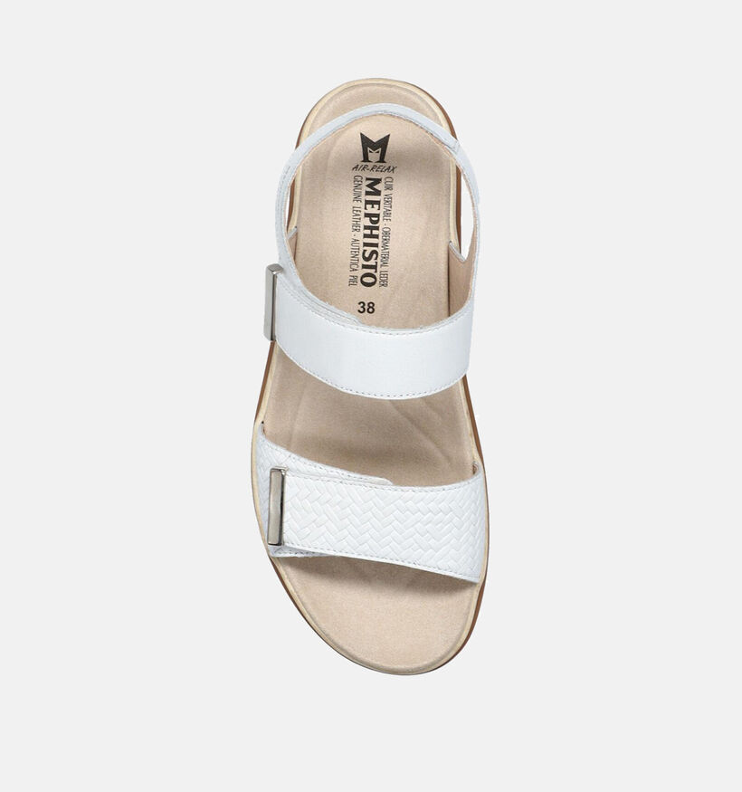 Mephisto Dominica Sandales avec talon compensé en Blanc pour femmes (354278)