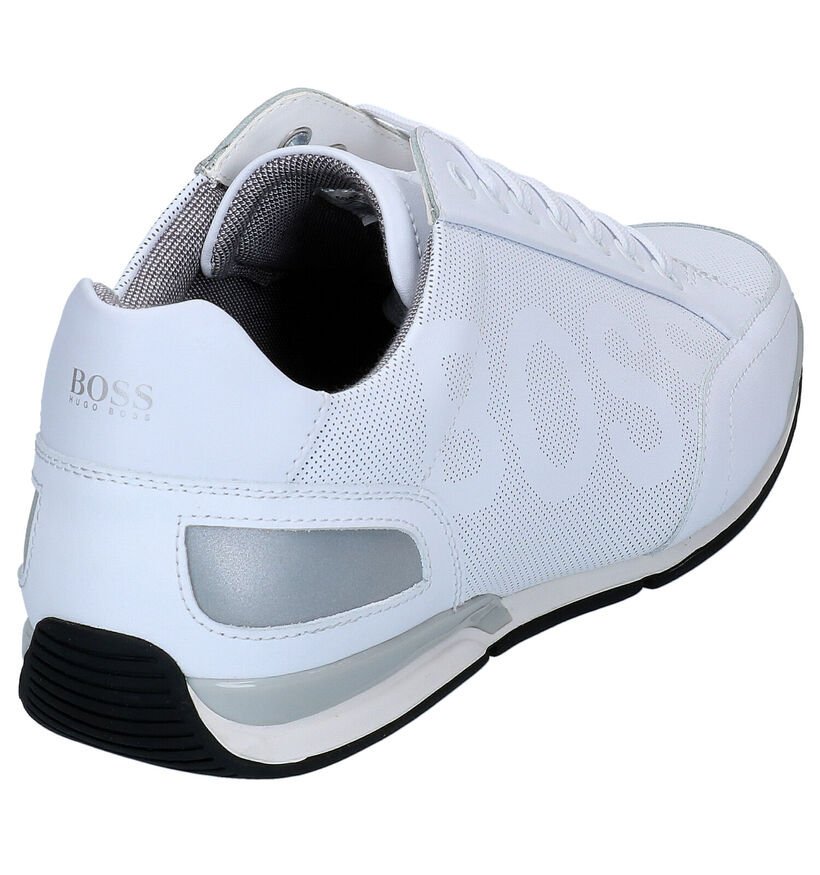 Hugo Boss Saturn Low Witte Veterschoenen in leer (285645)