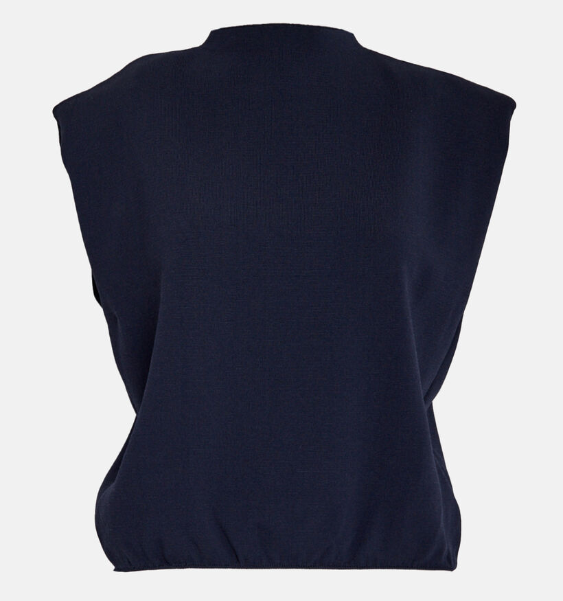 Minus Fauna Knit Donkerblauwe Mouwloze Sweater voor dames (371823)