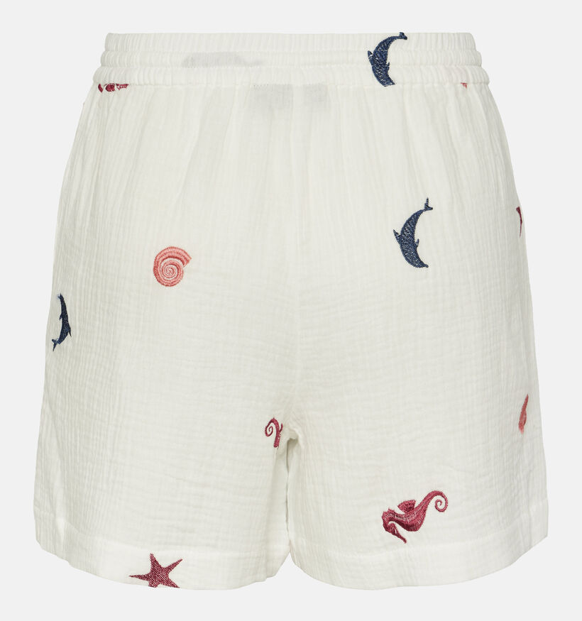 Pieces Amalia Short en Blanc pour femmes (342024)