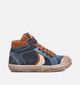 STONES and BONES Lift Blauwe/Donkeroranje Hoge Sneakers voor jongens (378210) - geschikt voor steunzolen