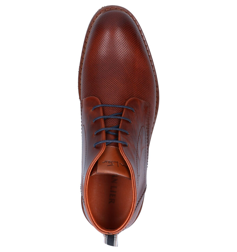 Van Lier Chaussures hautes en Cognac en cuir (261904)