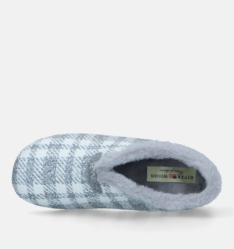 River Woods Niama Pantoufles à carreaux en Gris pour femmes (332629)