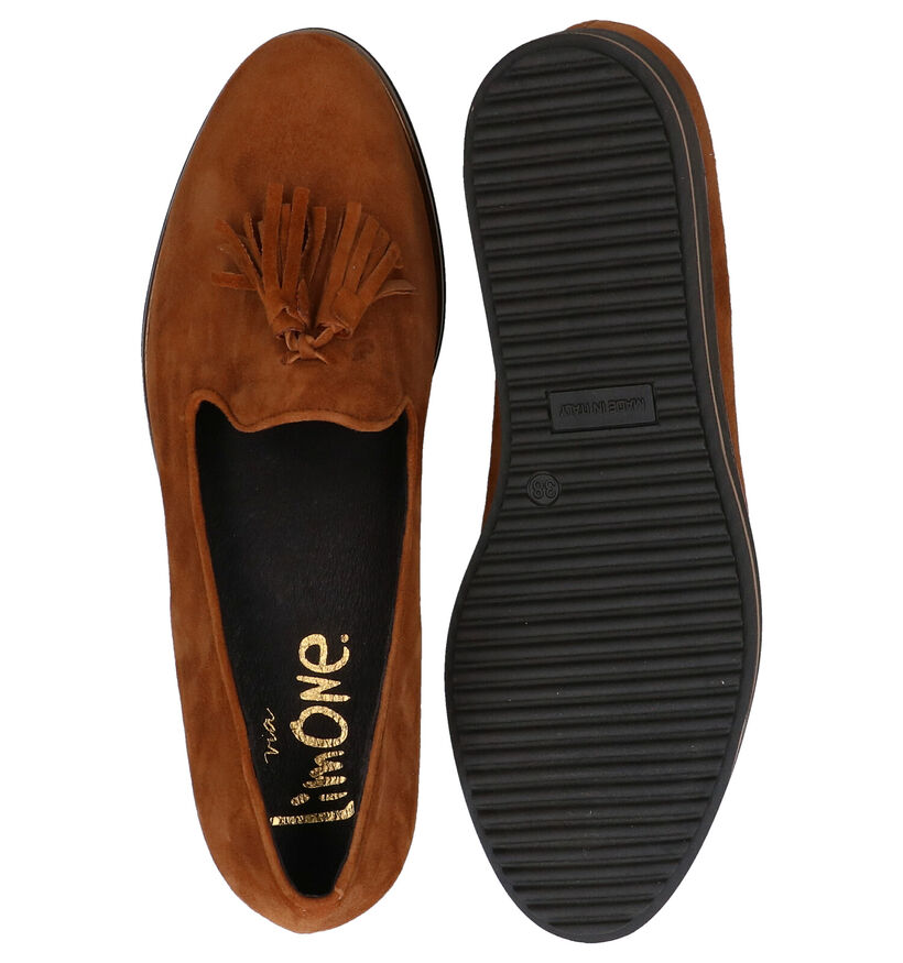 Via Limone Cognac Loafers voor dames (280006) - geschikt voor steunzolen