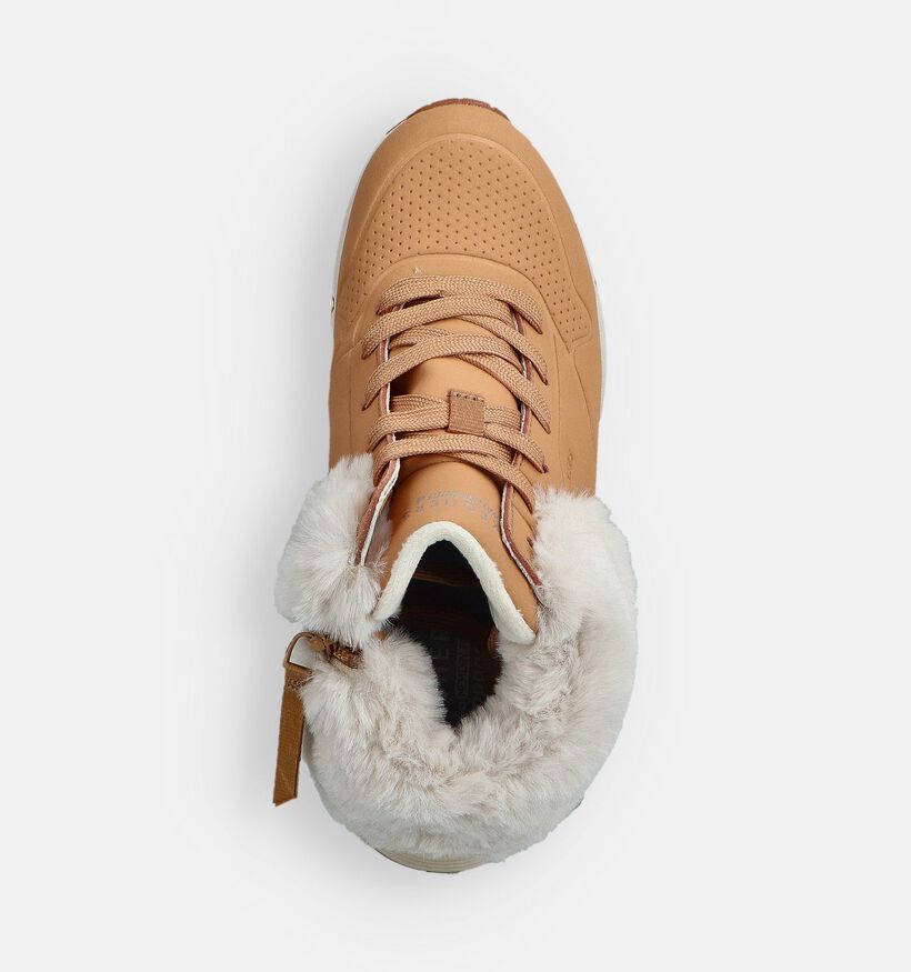Skechers Uno Gen1 Cognac Hoge Sneakers voor jongens, meisjes (361096)