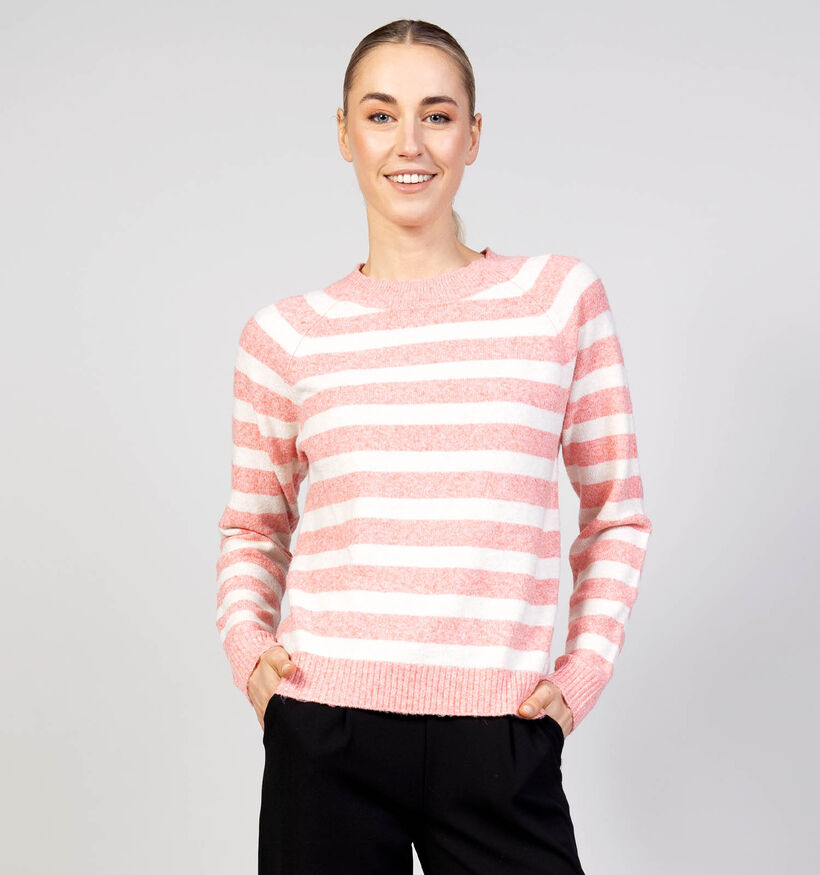 Vero Moda Doffy Pull en Orange/Beige pour femmes (367173)