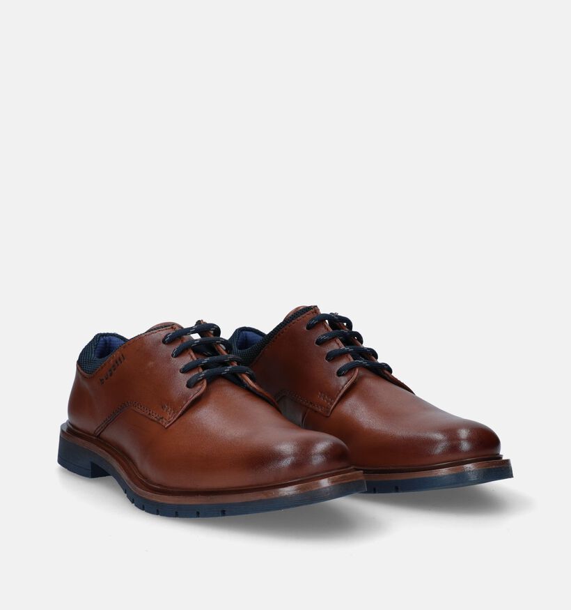 Bugatti Ciriaco Chaussuresà lacets en Cognac pour hommes (335001)