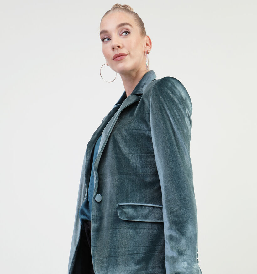 Vila Cam Groene Velours blazer voor dames (332550)