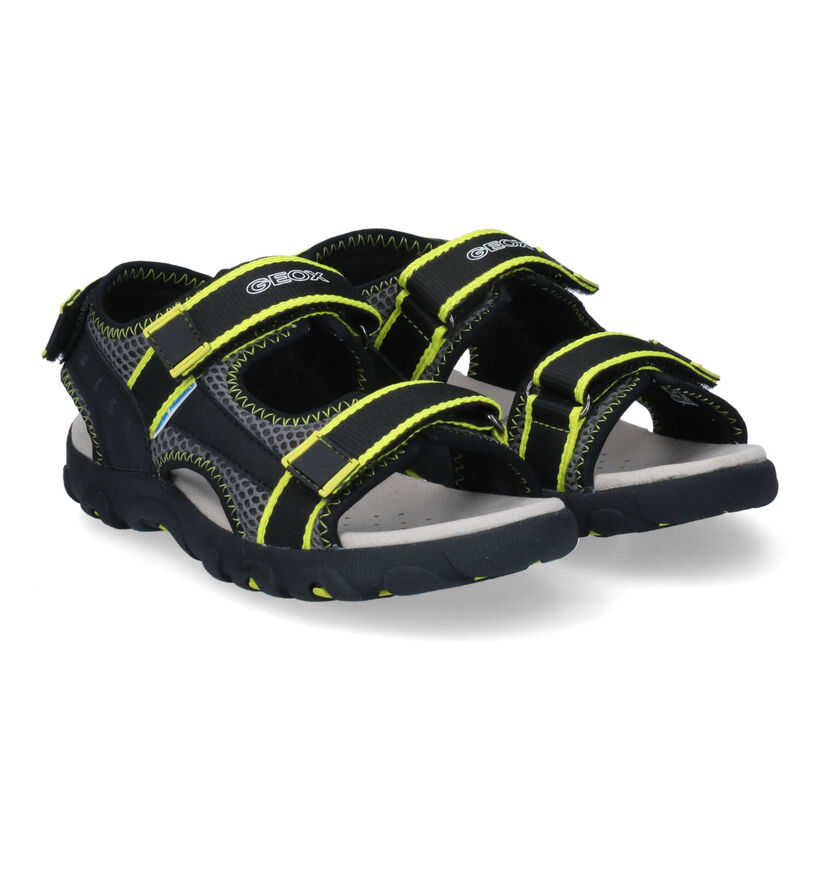 Geox Strada Zwarte Sandalen voor jongens (291777)