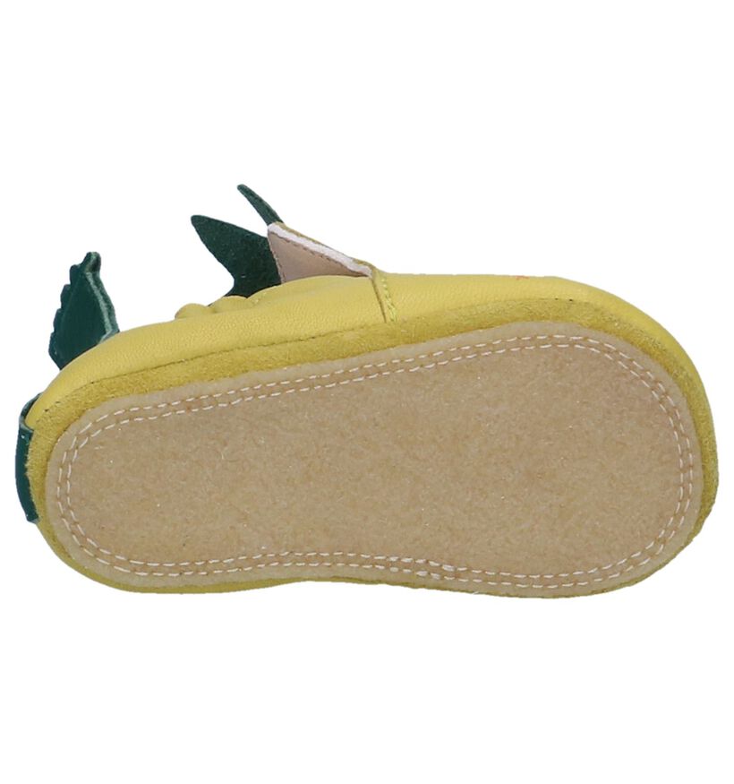 Easy Peasy Chaussons pour bébé en Jaune en cuir (251360)