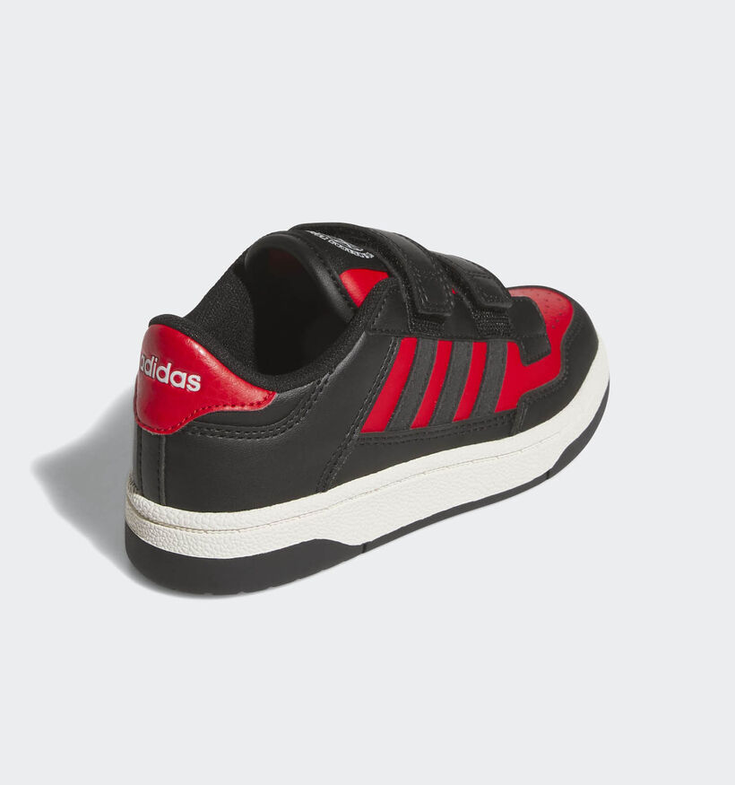 adidas RAPID COURT CF Zwart/Rode Sneakers voor meisjes, jongens (359672) - geschikt voor steunzolen