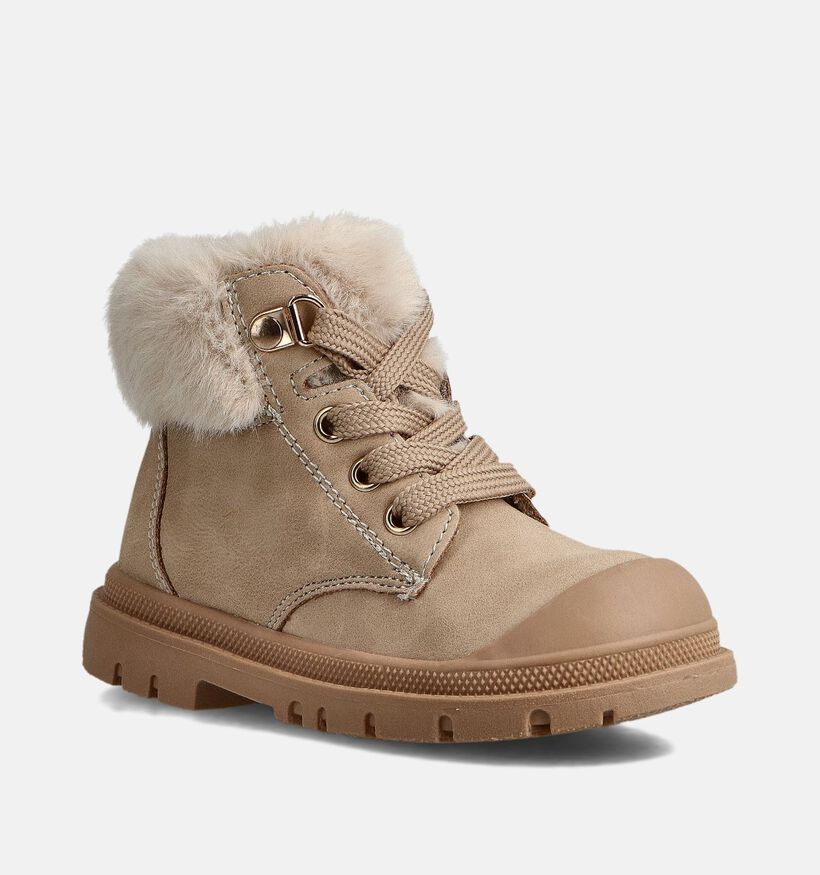 Milo & Mila Beige Veterboots voor meisjes (362940)