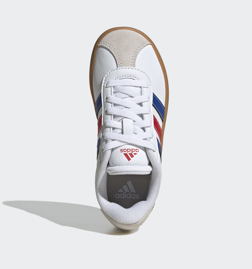 adidas VL Court 3.0 Witte/Zwarte Sneakers adidas VL Court 3.0 Witte Sneakers voor jongens, meisjes (359694) - geschikt voor steunzolen