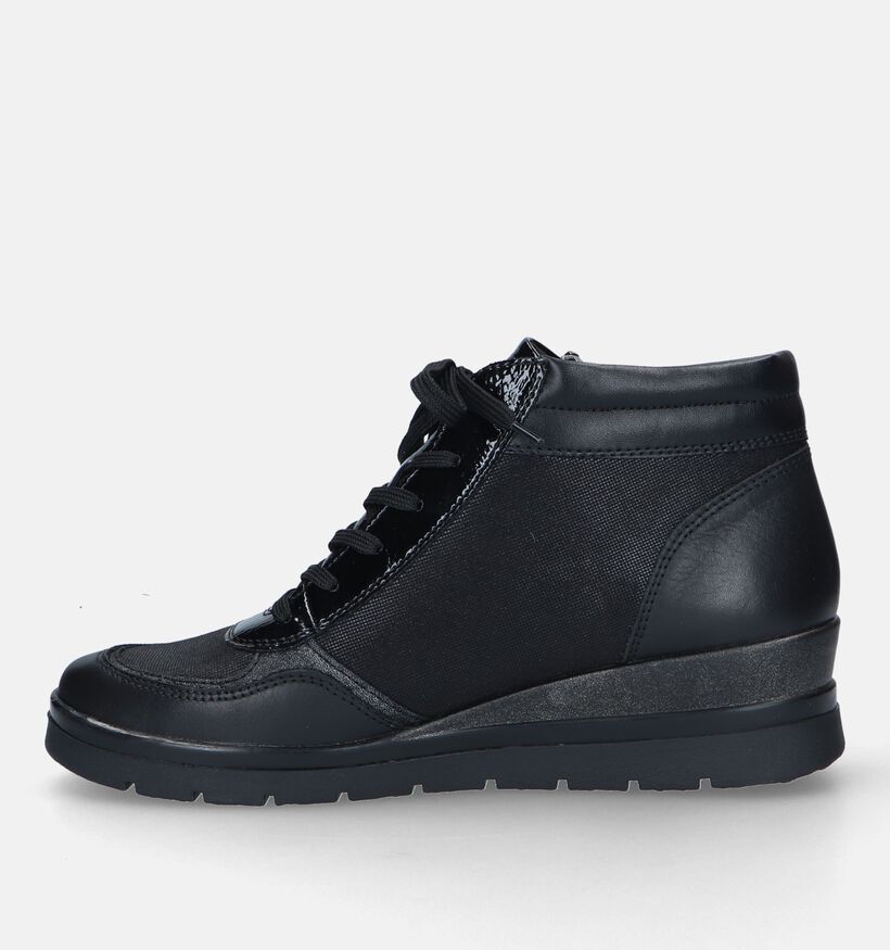 Remonte Zwarte Sneakers met sleehak voor dames (328456) - geschikt voor steunzolen