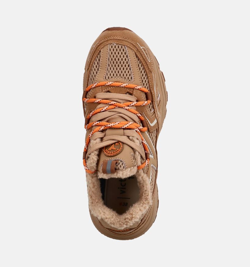 Victoria Baskets en Beige fonc&eacute; pour femmes (378892) - pour semelles orthop&eacute;diques