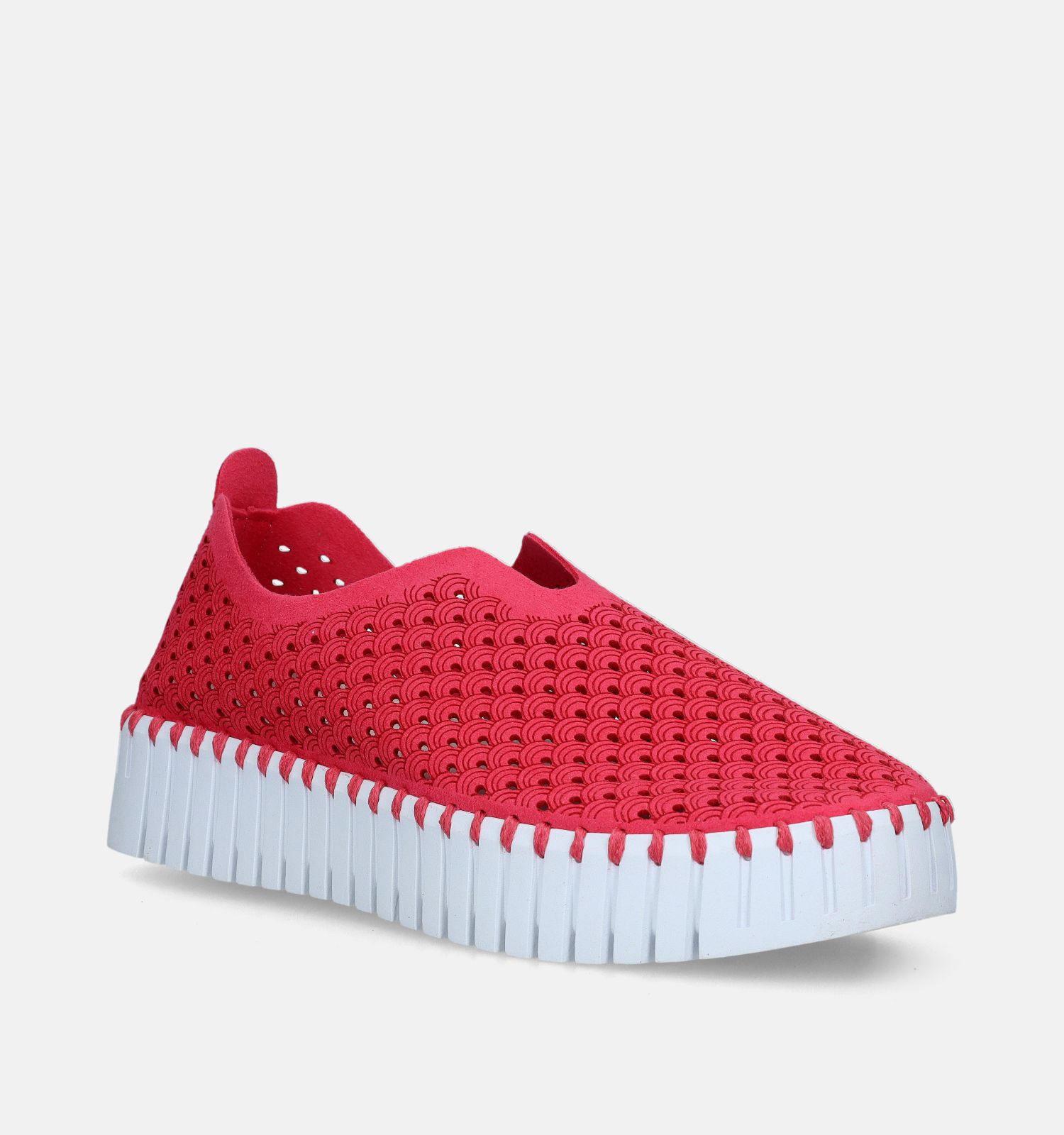 Ilse Jacobsen Tulip Platform Rode Instappers Dames Lage schoenen Online op TORFS.BE