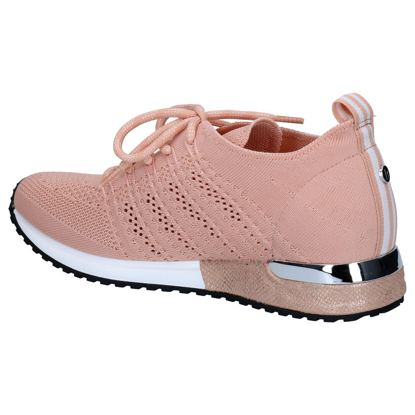 La Strada Baskets casual en Rose clair en textile (289551)