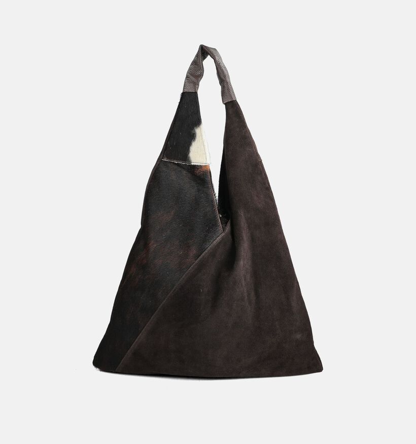 Via Limone Donkerbruine Schoudertas voor dames (367730)