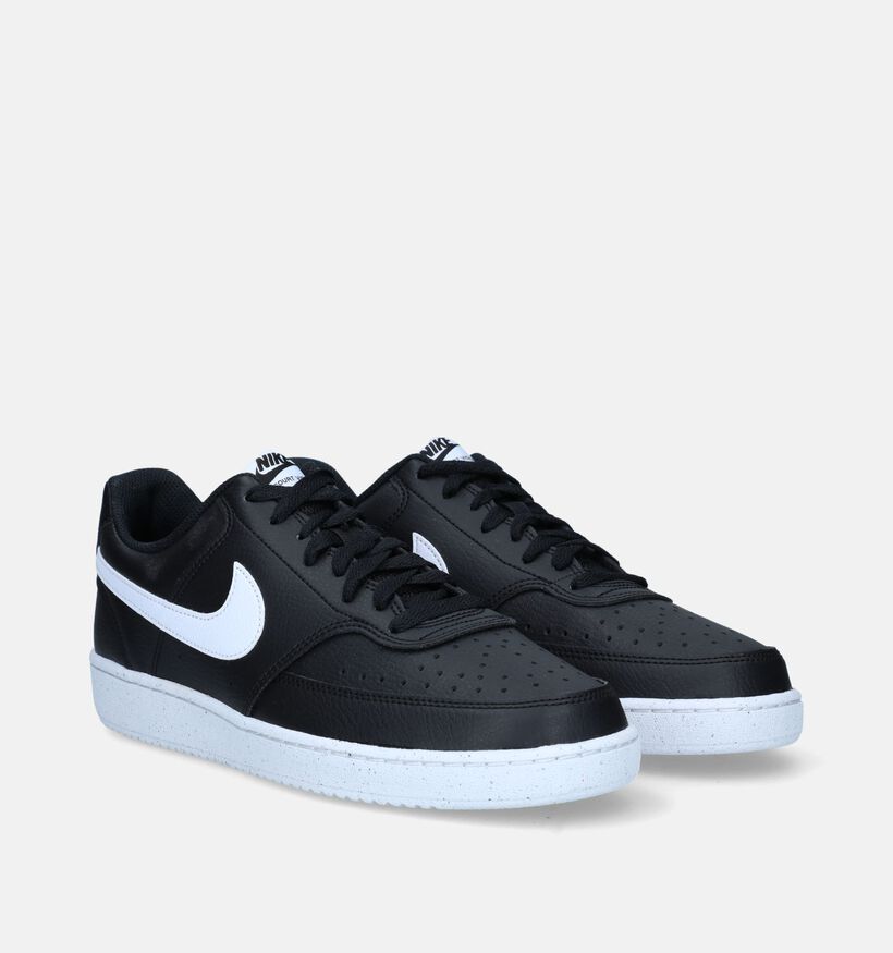 Nike Court Vision Low Next Nature Baskets en Noir pour hommes (332323)